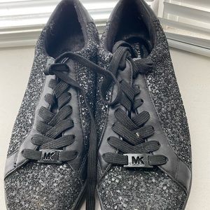 MICHAEL KORS black sequin sneakers
